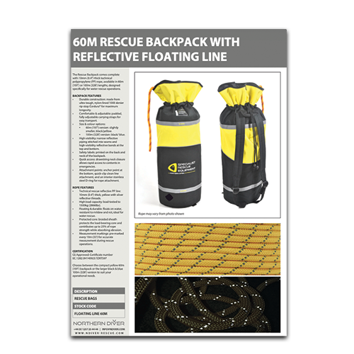 60m Rescue Backpack Datasheet